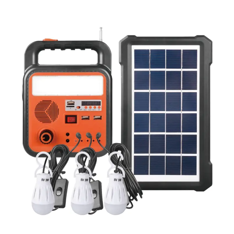 5W LED Güneş Enerjisi İstasyonu Seti Şarj Edilebilir